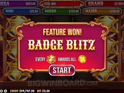 Игровой аппарат Badge Blitz студии Pragmatic Play